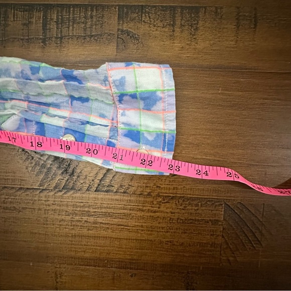 Pilcro Anthropologie Blue Tie Dye Buttondown Shirt X-Small XS - Picture 10 of 10
